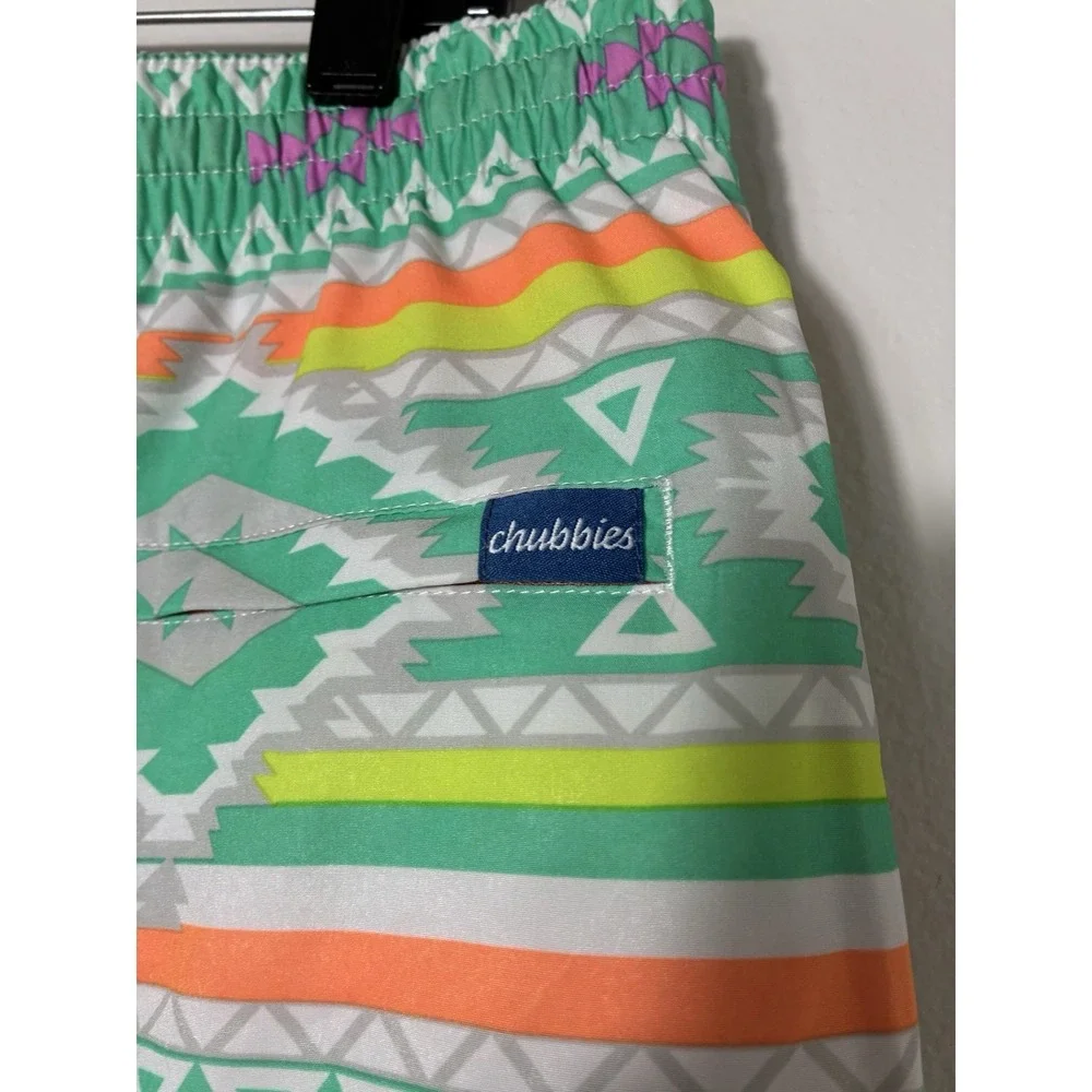 Chubbies En Fuegos Swim Trunks Mens 2X Southwestern Aztec Stretch Lined Preppy